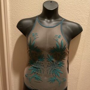 Thistle and Spire Teal Embroidered Camisole